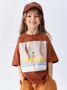 Футболка детская Happy Baby 88501, brown (surf), 98