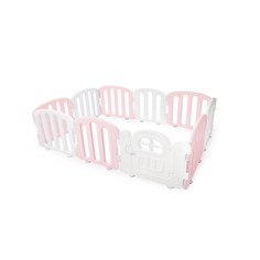 Детский манеж Ifam First Baby Room с калиткой, белый, розовый
