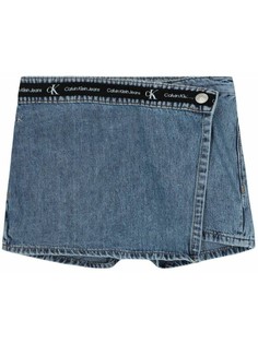 Юбка-шорты детская Calvin Klein Denim Logo Tape Skort синий 146