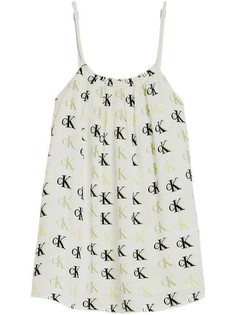 Топ детский Calvin Klein Monogram Aop Strap Top белый 122