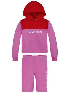 Костюм спортивный Calvin Klein Colour Block Hoodie Cycle Set розовый 146