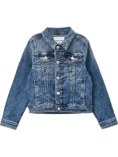Куртка джинсовая детская Calvin Klein Denim Trucker Mid Wash Blue синий 146