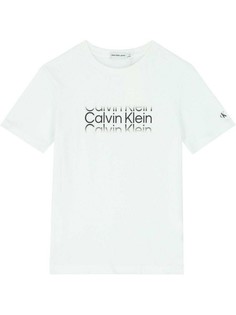 Футболка детская Calvin Klein Inst. Cut Off Logo T-Shirt черный 110