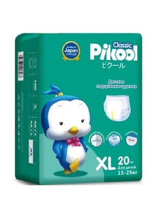 Подгузники-трусики детские Pikool Classic, размер XL, 15-25 кг, 20 шт.