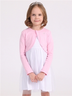 Болеро детское Апрель 439дев024Д1Р, светло-розовый11 Сердце из страз аппликация, 110