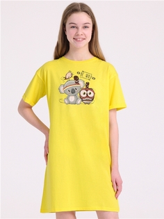 Платье детское Апрель 250дев001Д2У, желтый6 Коала и совенок, 164