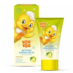 Зубная паста Кря-Кря детская для самых маленьких, лимонад, 3+, 50 гр 4650070512352
