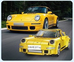 Конструктор 3D CaDA машина RUF CTR 2017 Yellowbird, радиоуправляемый, 222 эл C51079W