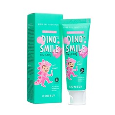 Детская гелевая зубная паста Consly DINOs SMILE c ксилитом и вкусом жвачки, 60 г