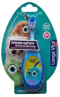 Зубная щетка-прорезыватель Longa Vita Angry Birds Hatchlings детская 0+ T-1055-НТМ/голубая