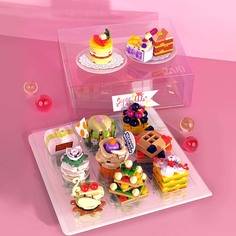 Конструктор JAKI JK5630 Вкусные сладости, пирожные и тортики 12шт, 398 деталей