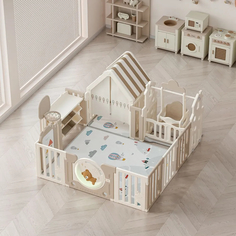 Манеж UNIX Kids DeLuxe House&Storage Camel, 150 x 180 см