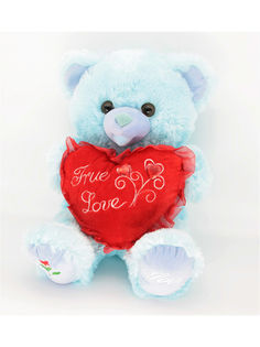 Мягкая игрушка Мэри Море Мишка с сердцем, голубой, 70 см