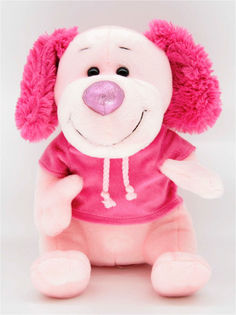 Мягкая игрушка Мэри Море Собачка в кофте, розовый 30 см