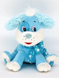Мягкая игрушка Мэри Море Собачка, голубой, 20 см
