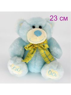 Мягкая игрушка Мэри Море Медведь, голубой, 23 см