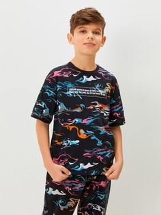 Футболка детская Acoola 20110510151, черный, 134