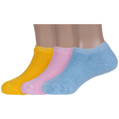 Носки для девочек ХОХ 3-DZ-3R18_микс 2 цв. голубой; желтый; розовый р. 30
