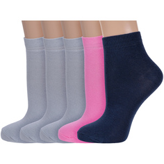 Носки для девочек ХОХ 5-d-1229 цв. серый; розовый; синий р. 34