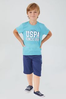 Костюм спортивный детский U.S. POLO Assn. US1354-V1, голубой, 122