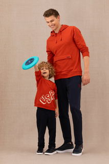Свитшот детский US Polo Assn G083SZ0820NIKUJAGA-E_VR031, кирпичный, 104