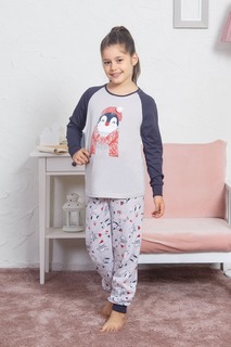 Пижама детская VIENETTA 802079_4624, серый, 122