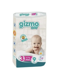 Детские подгузники GIZMO №3 4-9 кг 9 шт