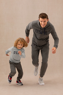Свитшот детский US Polo Assn G083SZ0820ATECA23K-E_VR086, серый, 128