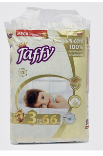 Детские подгузники Taffy PREMIUM CARE №3 4-9 кг 66 шт