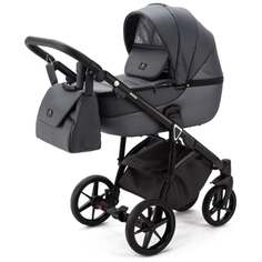 Коляска 2 в 1 Adamex Mateo ECO sd-6 Графит/черный