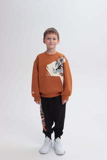 Свитшот детский Anta Junior Player, Коричневый, 128