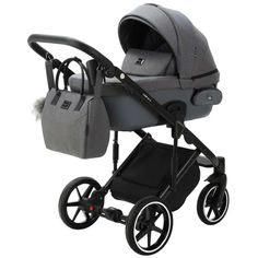 Коляска 2 в 1 Adamex Lumi LUX PS-108 серый
