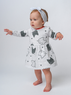 Платье детское КотМарКот 880028, белый, 68