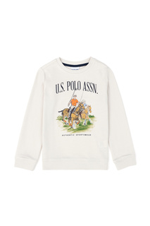 Свитшот детский US Polo Assn G083SZ0820UNES_VR049, кремовый, 134