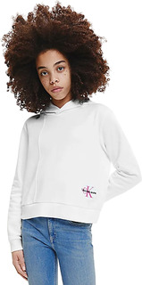 Худи детское Calvin Klein Monogram Off Placed Hoodie белый 122
