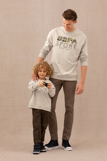 Свитшот детский US Polo Assn G083SZ0820YUSENKIDS_VR011, кремовый, 104