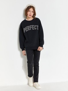 Свитшот с начесом ACOOLA 20210170152, черный, 158, для девочек