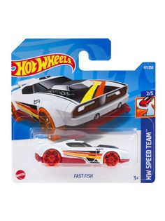 Машинка Hot Wheels легковая машина HCX67 металлическая FAST FISH белый