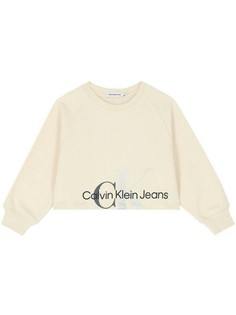 Свитшот детский Calvin Klein Mixed Monogram Cutoff Sweatshi Rt белый 110
