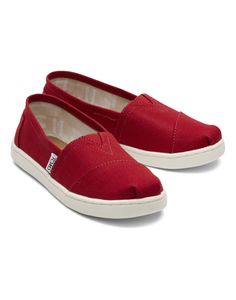 Слипоны детские Toms Alpargata 10010534, красный, 33