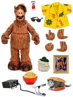 Игровой набор Neca АЛЬФ инопланетянин ALF подвижная, аксессуары, 15 см