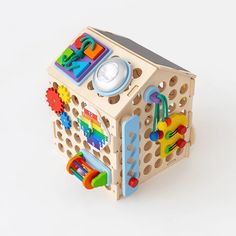 Бизидом-конструктор Mag Wood Средний со светом Бизиборд 54vd07-50