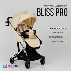 Коляска детская Farfello Bliss Pro прогулочная, кремовый, 6м+