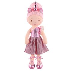 Игрушка Мягконабивная, Кукла Балерина Бэкси в Розовом Платье, 38 см (MT-CR-D01202305-38) Maxitoys