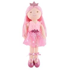 Игрушка Мягконабивная, Кукла Принцесса Мэгги в Розовом Платье, 38 см (MT-CR-D01202308-38) Maxitoys