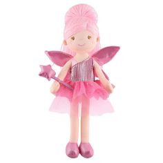 Игрушка Мягконабивная, Кукла Феечка Эмма в Розовом Платье, 38 см (MT-CR-D01202310-38) Maxitoys