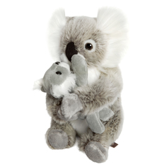 Мягкая игрушка Maxitoys реалистичная мишка коала с детенышем ML-SO-130222-25-22 серый