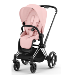 Прогулочная коляска Cybex Priam IV Peach Pink, шасси chrome/black