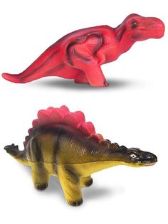 Игрушки-антистресс Maxitoys Динозавр Тираннозавр и Стегозавр 23-26 см, 2 шт