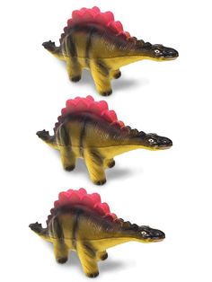 Игрушка-антистресс Maxitoys Динозавр Стегозавр 23 см, 3 шт